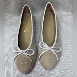 Two Tone Suede Ballet Flats 36C EU 6 US